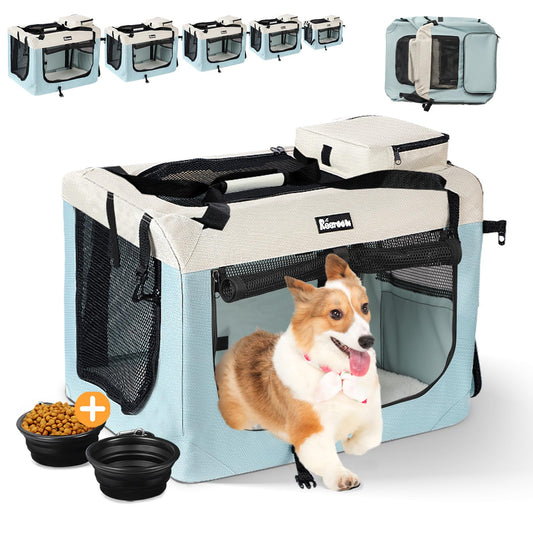 Reerooh Maxi Comfort Portable Dog Kennel with Bonus Blanket & (2) foldable bowls